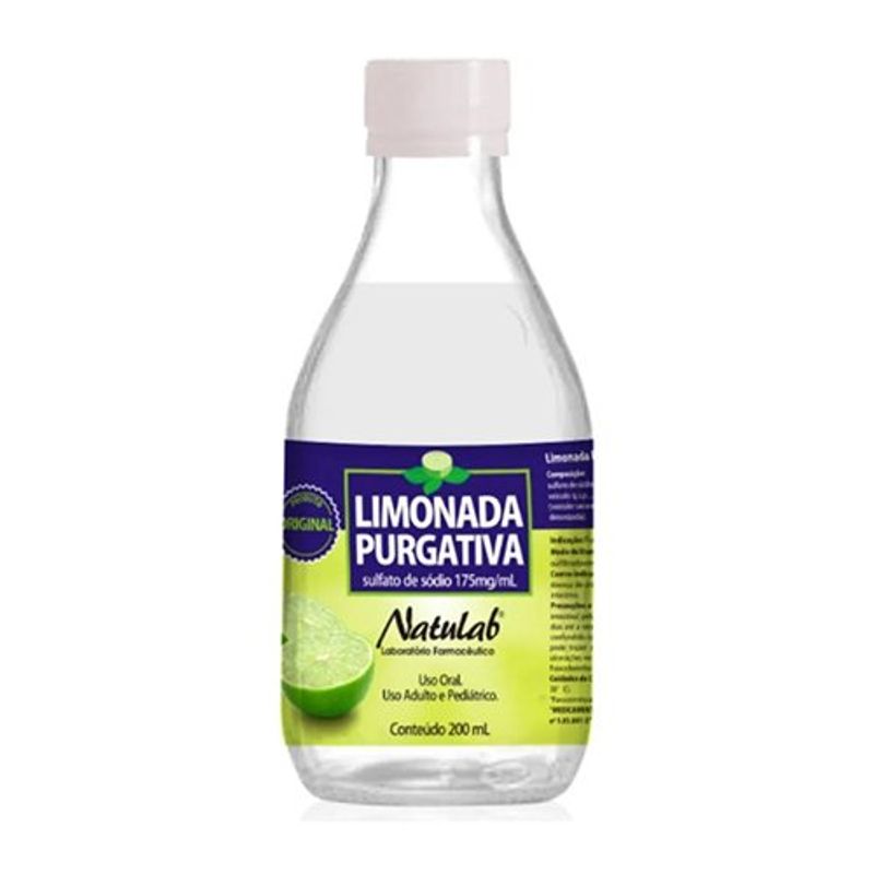limonada purgativa 175mg/ml frasco com 200ml sulfato de sódio natulab