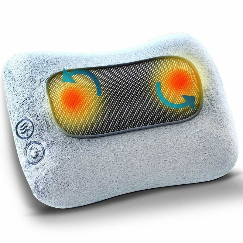 almofada massageadora relaxmedic shiatsu cinza