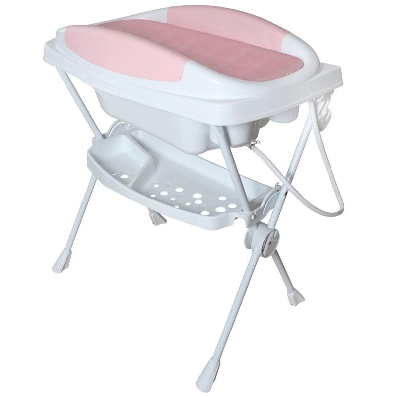 banheira galzerano premium desmontável rosa e branco - 7005
