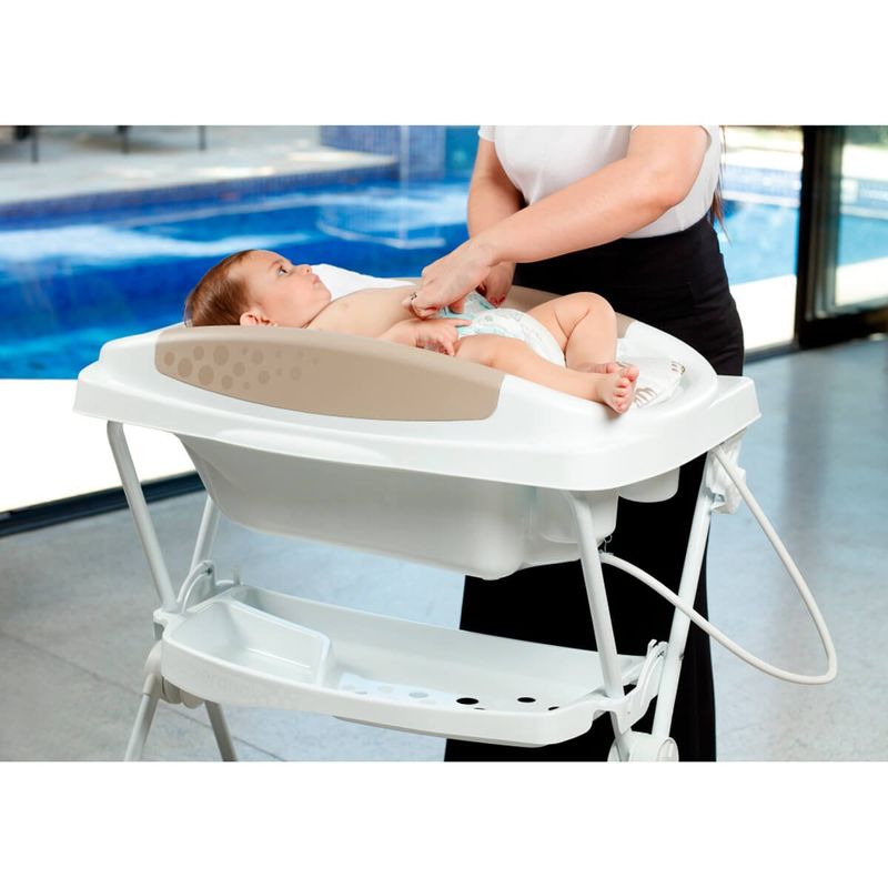 banheira galzerano premium desmontável rosa e branco - 7005