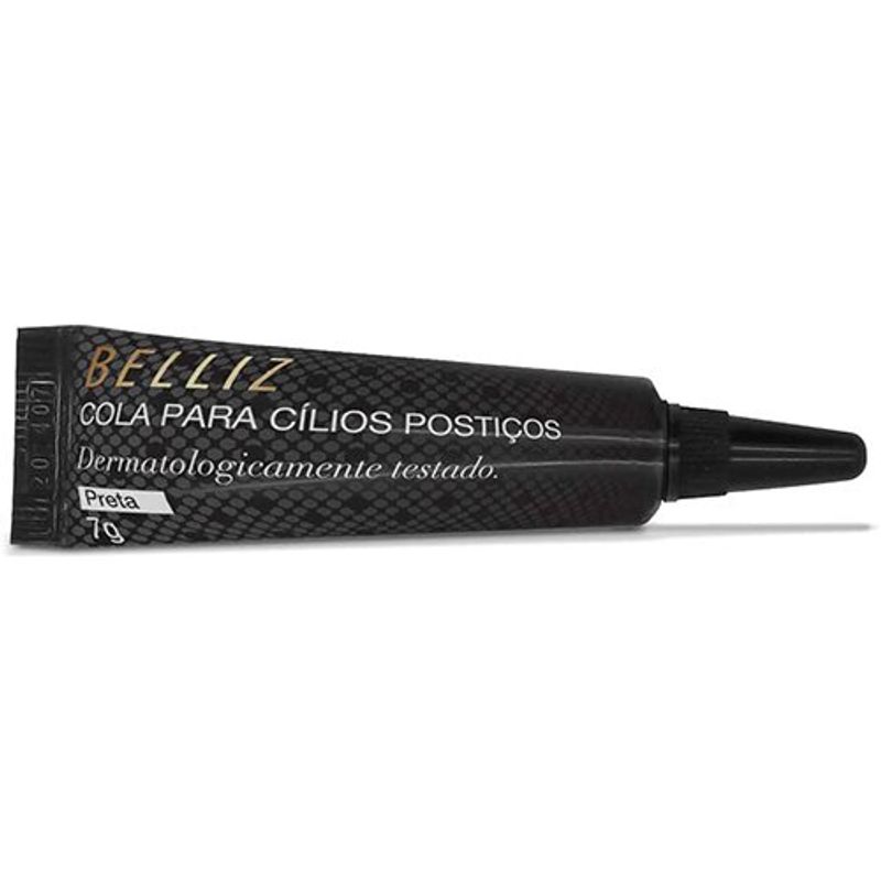 cola para cílios postiços belliz 7g preta