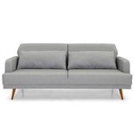 sofá-cama herval com usb cinza - mh-1605