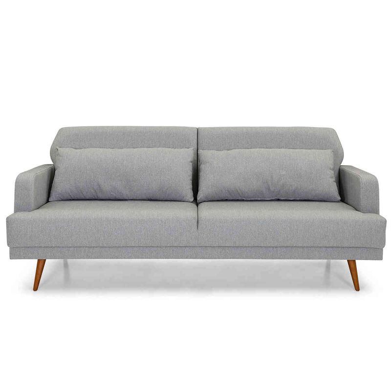 sofá-cama herval com usb cinza - mh-1605