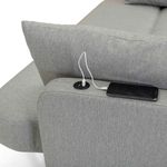 sofá-cama herval com usb cinza - mh-1605
