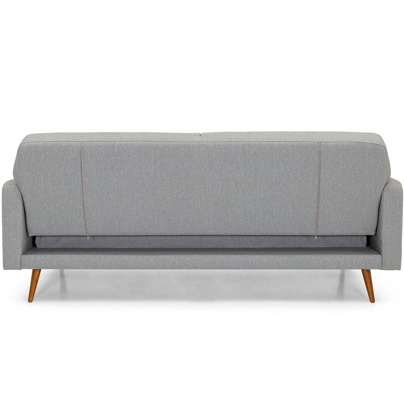 sofá-cama herval com usb cinza - mh-1605