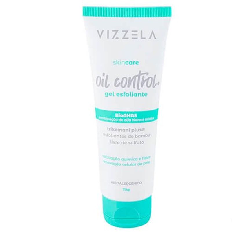 gel esfoliante vizzela oil control 75g