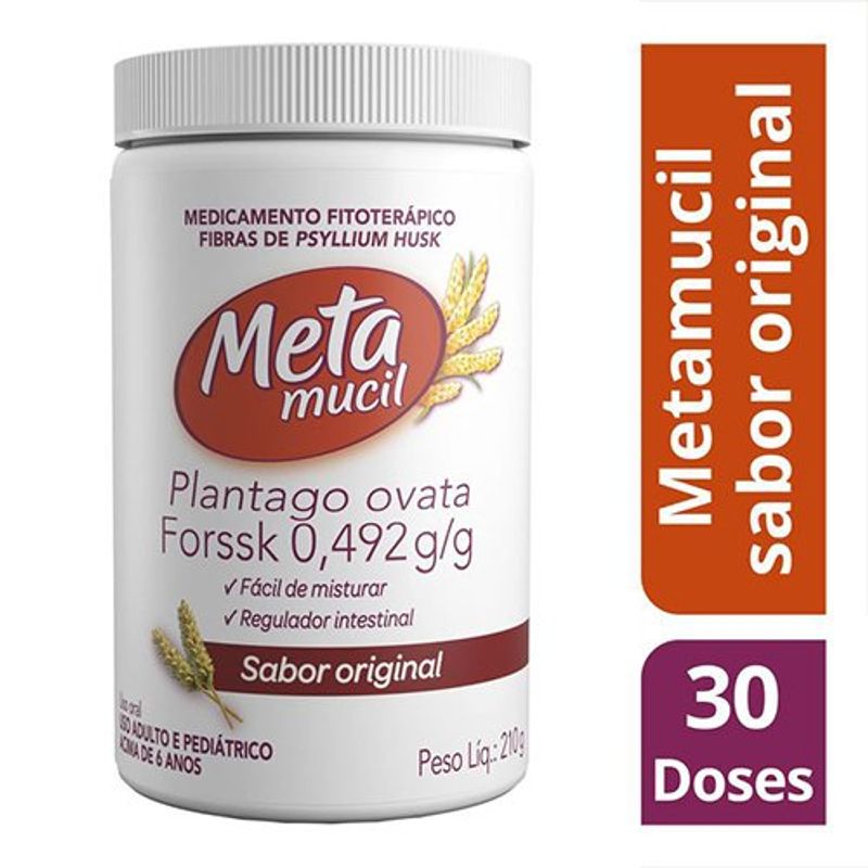 metamucil 0,492g/g 210g pó solúvel