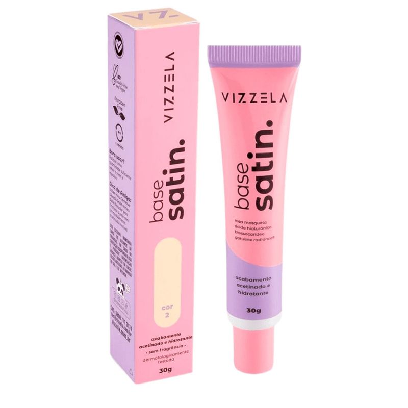 base líquida satin vizzela cor 02