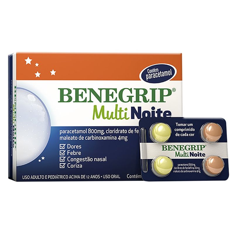 benegrip multi noite 20 comprimidos