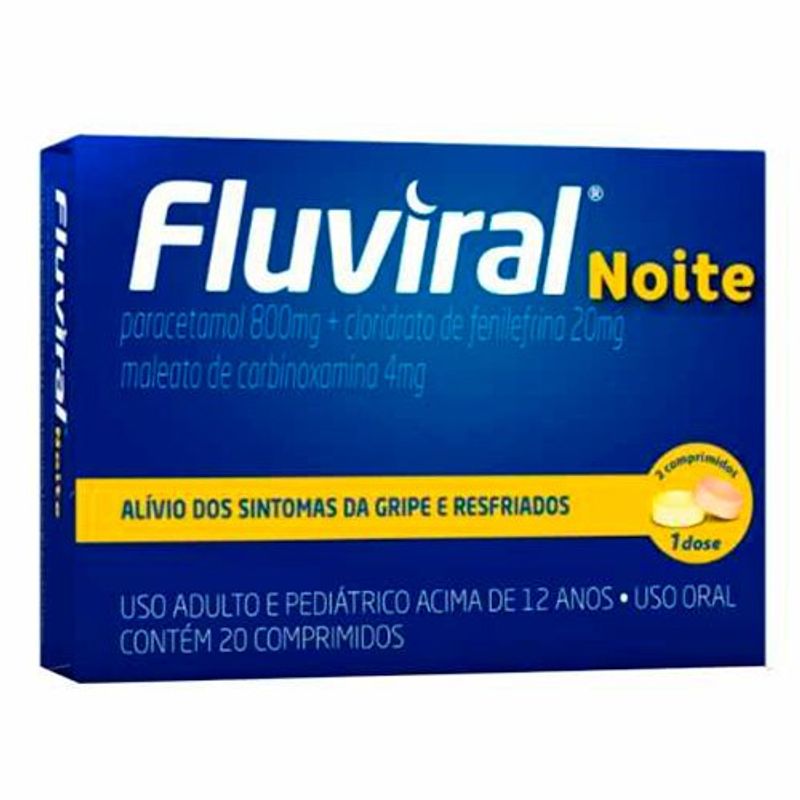 fluviral noite 20 comprimidos