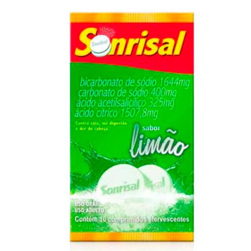 sonrisal 10 comprimidos efervescentes sabor limão