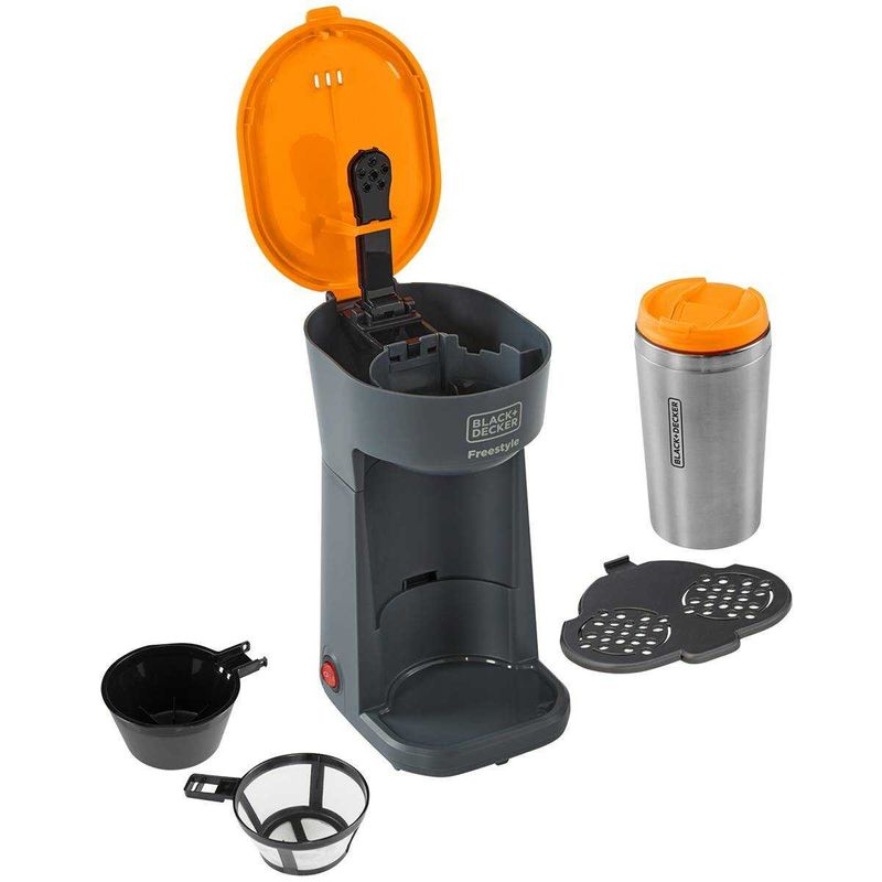 cafeteira elétrica individual black+decker freestyle cinza - cm01br