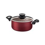 caçarola tramontina paris antiaderente 18cm 2,1l vermelho - 28524718