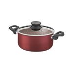 caçarola tramontina paris antiaderente 20cm 2,9l vermelho - 28524720