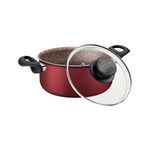 caçarola tramontina paris antiaderente 20cm 2,9l vermelho - 28524720