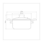 caçarola tramontina paris antiaderente 20cm 2,9l vermelho - 28524720