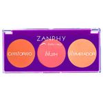 paleta trio zanphy contorno blush iluminador