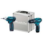kit furadeira e parafusadeira makita de impacto 12v 1.2ah azul - dk1493 (mp)