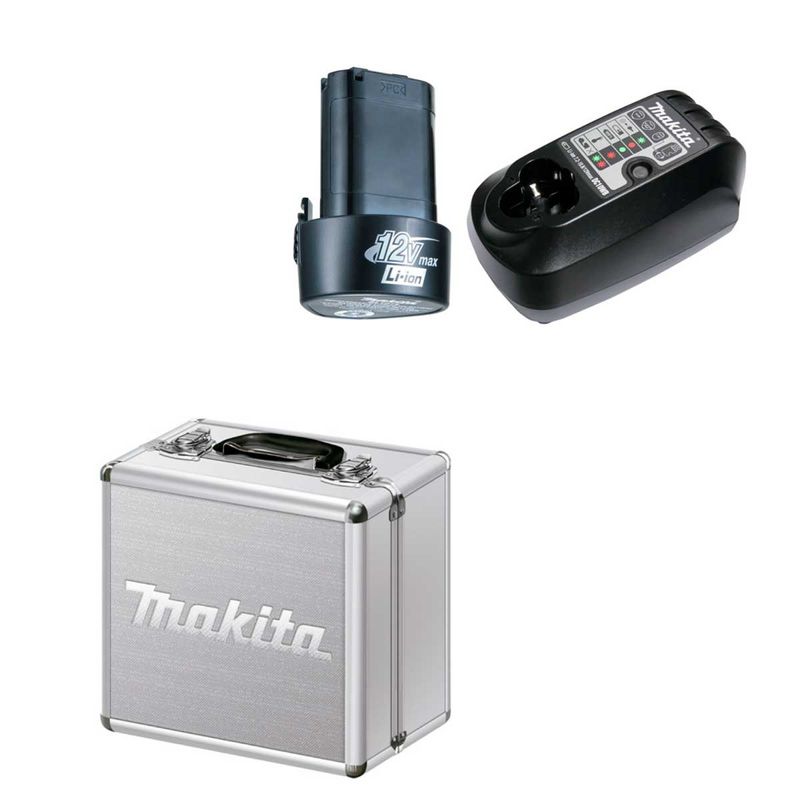 kit furadeira e parafusadeira makita de impacto 12v 1.2ah azul - dk1493 (mp)