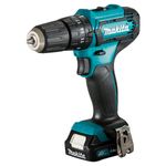 combo makita parafusadeira + furadeira + soprador de ar a bateria 12v 1.5ah kit hp333 + ub101 (mp)