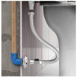ligação flexível blukit para água morna e fria 1/2 40cm aço inox (mp)