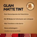 batom líquido matte tint eudora glam vinho suplime 4g