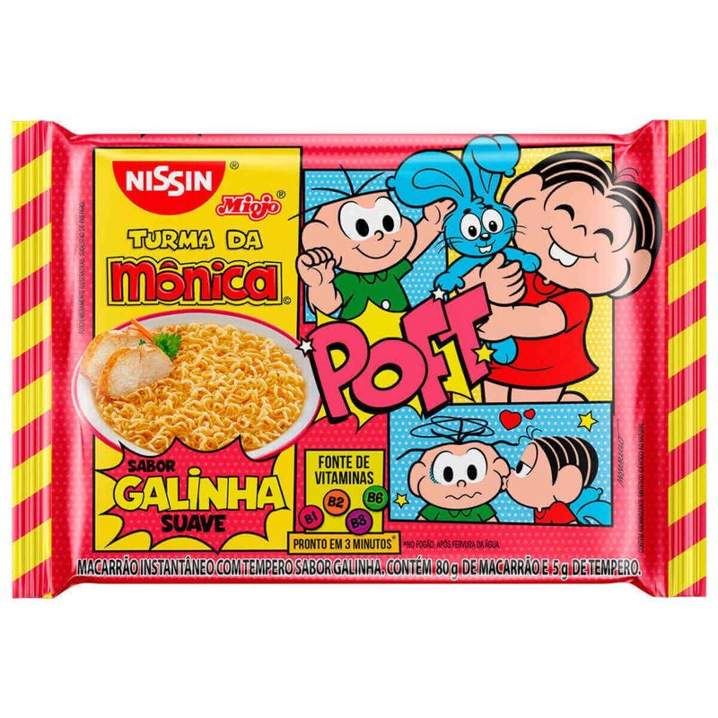 macarrão instantâneo lámen turma da mônica sabor galinha suave