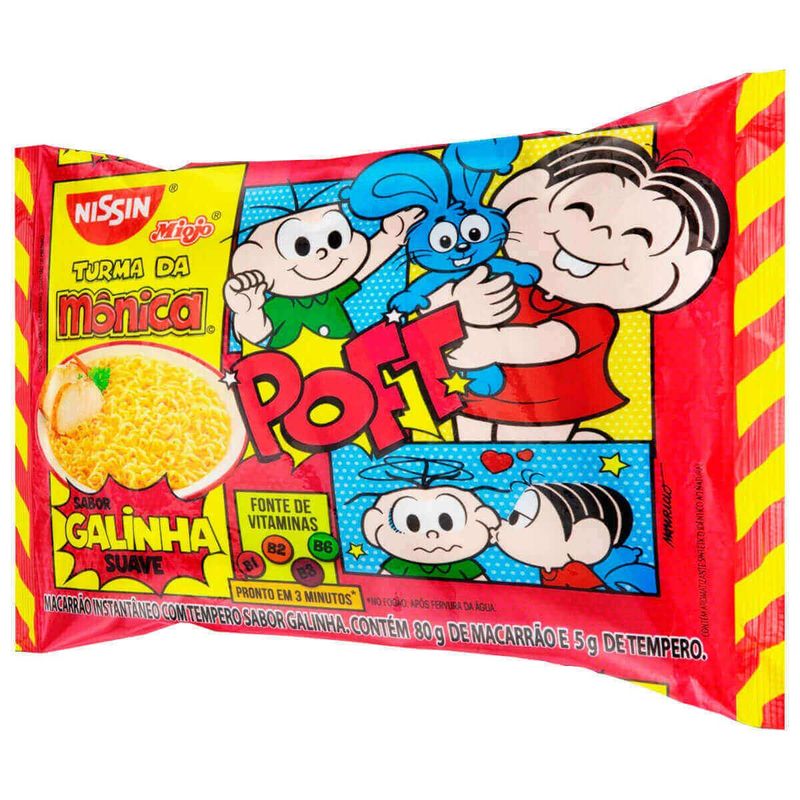macarrão instantâneo lámen turma da mônica sabor galinha suave