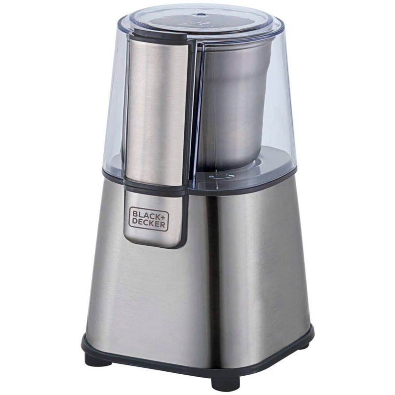 moedor black+decker elétrico de café e grãos gourmand gris cinza - mg200-br