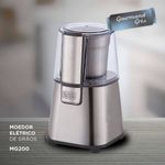 moedor black+decker elétrico de café e grãos gourmand gris cinza - mg200-br