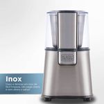moedor black+decker elétrico de café e grãos gourmand gris cinza - mg200-br