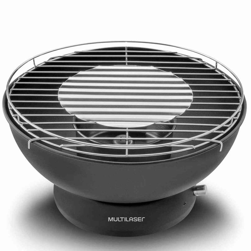 churrasqueira multilaser portátil smokeless a carvão preto - ce143