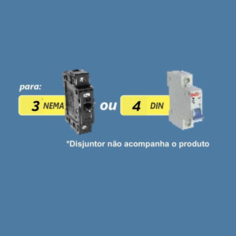 quadro de distribuição fame sem barramento 3 nema ou 4 din (mp)