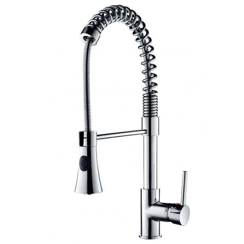 torneira de cozinha celite gourmet de mesa monocomando com bica móvel e 2 funções cromado (mp)