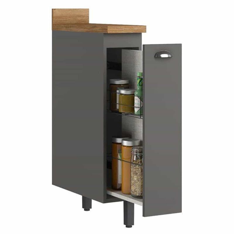 balcão de cozinha thb vivenda porta condimentos grafite cv250