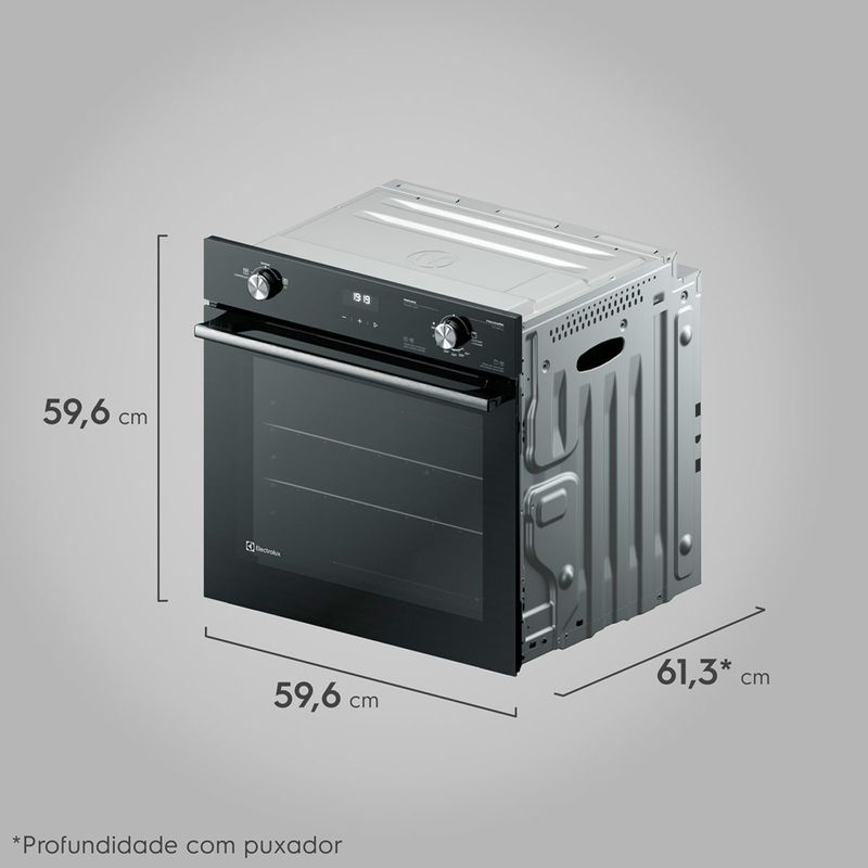 forno de embutir a gás electrolux 80 litros 220v - oe8gh