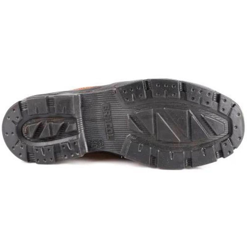 bota bracol nº44 bae couro nobuck cadarço bico plástico marrom castor (mp)