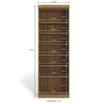 sapateira multiuso kappesberg 2 portas 6 prateleiras nogueira s4008