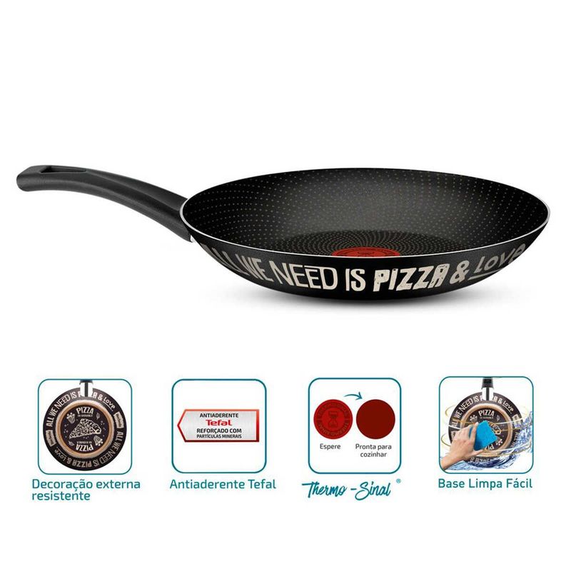 frigideira rochedo viva sabores preto ff26