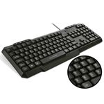 teclado multilaser com fio slim multimídia cabo 130cm resistente água usb tc206 preto
