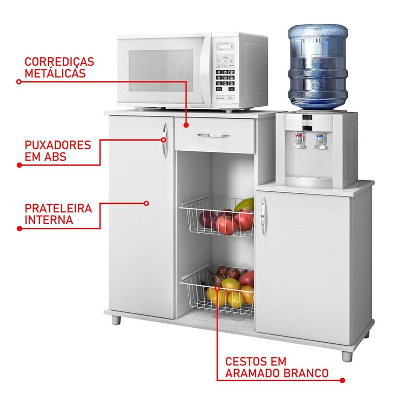 armário com fruteira notável diva branco 55090