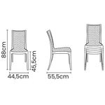 cadeira laura tramontina ratan preto 92032009