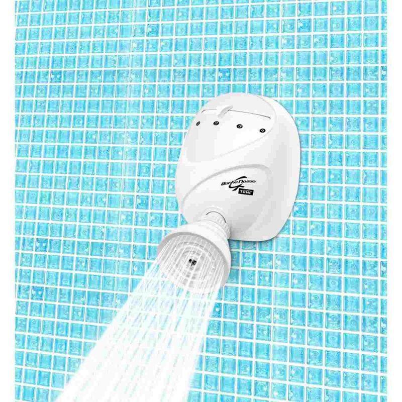 chuveiro com cano fame banho nosso 4 temperaturas 5400w 127v 2151 (mp)