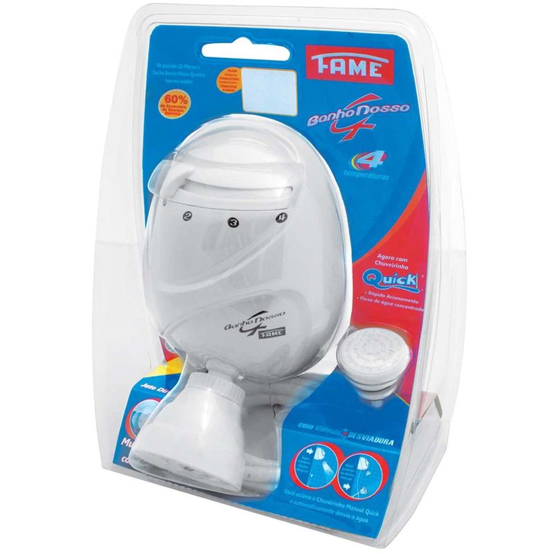 chuveiro com cano fame banho nosso 4 temperaturas 6800w 220v 2152 (mp)