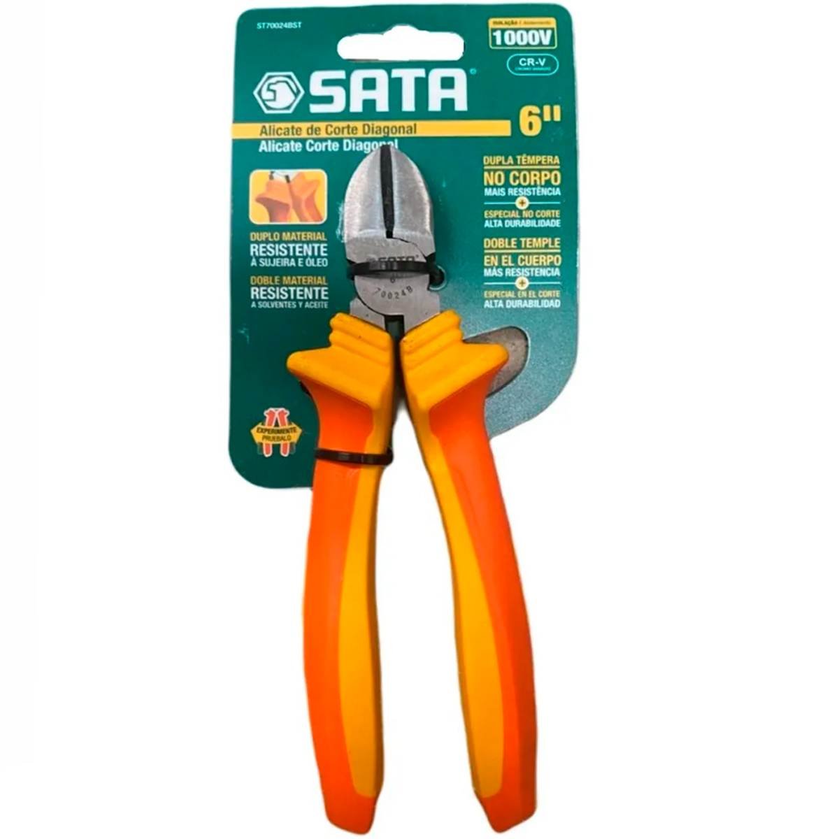 Alicate de Corte Diagonal Sata Emborrachado 6 ST70024BST (MP)