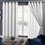 cortina branyl lira 180x280cm com forro com 16 ilhoses branco