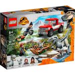 bloco lego jurassic world 181 peças captura dos velociraptores blue e beta - 76946