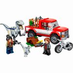 bloco lego jurassic world 181 peças captura dos velociraptores blue e beta - 76946
