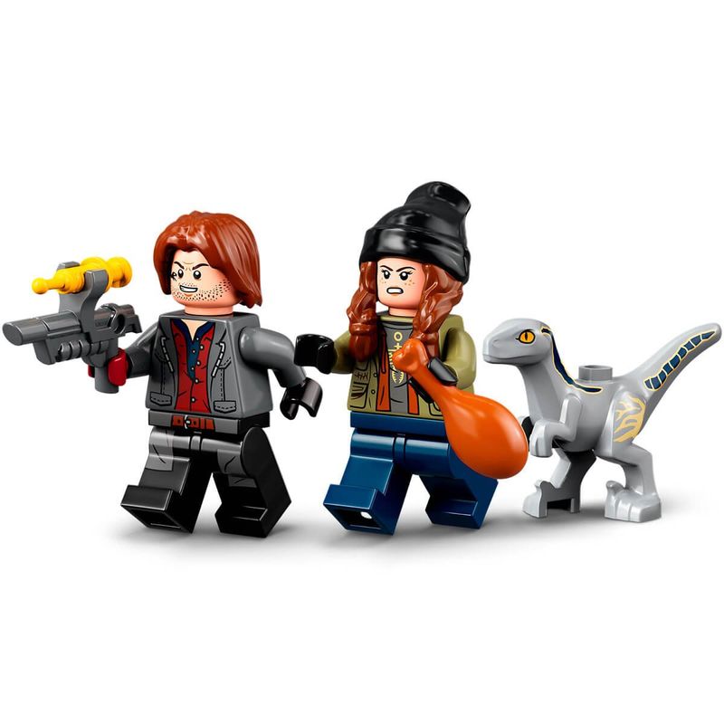 bloco lego jurassic world 181 peças captura dos velociraptores blue e beta - 76946