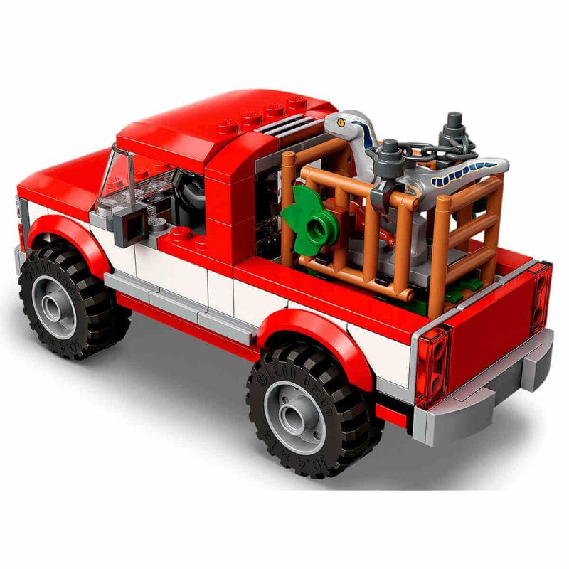 bloco lego jurassic world 181 peças captura dos velociraptores blue e beta - 76946